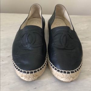 Chanel leather espadrilles